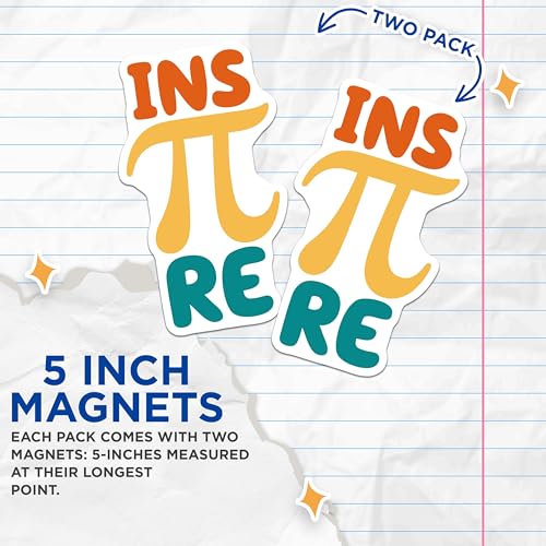 (2 Pack) Inspire Magnets - Motivational Quotes - Pi Symbol - 5" On Longest Side - for Cars, Fridges, Toolboxes - Made in USA - MAG8171