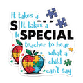 (2 Pack) Inspirational Teacher Stickers - Special Teacher Quotes - 5" On Longest Side - Sticks to Smooth Flat Surfaces - Made in USA - BMCS8424 - BMCS8424