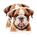 (2 Pack) Adorable English Bulldog Puppy Magnets - Cute Dog Lover Fridge Decor - Pet Owner Present - Locker Art - 5 Inches On Longest Side - Thick Durable Magnet - Made in USA - MAG25396