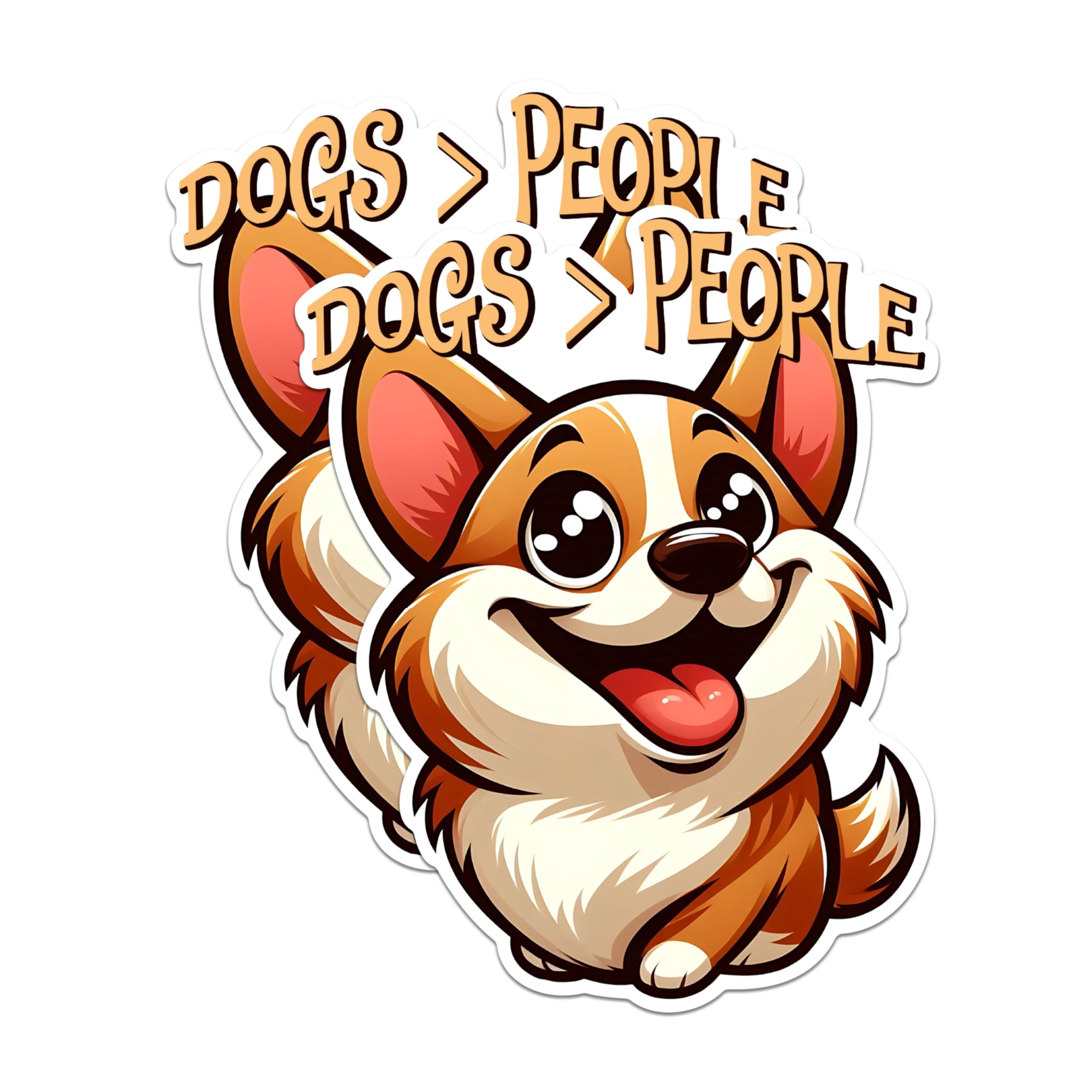 (2 Pack) Dogs Greater Than People Magnets - Cute Dog Lover Magnets - Funny Pet Owner Magnets for Fridge or Locker- 5" On Longest Side - for Fridges, Toolboxes, Cars - Made in USA - MAG2812