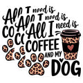 (3 Pack) Coffee Dog Decals - Leopard Paw Prints - Laptop Decals- 3 Inches On Longest Side - Easy Peel & Apply - Made in USA - 3MCS5855