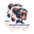 (2 Pack) Women's Rights are Human Rights Magnets Magnets - Inspirational Quote - Feminist Art - 5" On Longest Side - Made in USA - Sticks to Refrigerators & Metal Surfaces - MAG9041