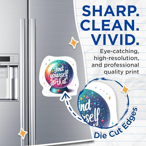(2 Packs) Find Yourself and Do That Magnets - Mystical Magical Inspirational Magnets - 5 Inches On Longest Side - Premium Magnet - for Fridges, Toolboxes, Cars - Made in USA - MAG2297