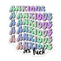 (2 Pack) Anxious AF Magnets - Stress Relief - 5" On Longest Side - for Cars, Fridges, Toolboxes - Made in USA - MAG7678