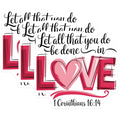 (3 Pack) Love Bible Verse Decals - 1 Corinthians - Christian Laptop Decal - 3 Inches On Longest Side - Easy Peel & Apply - Made in USA - 3MCS2738