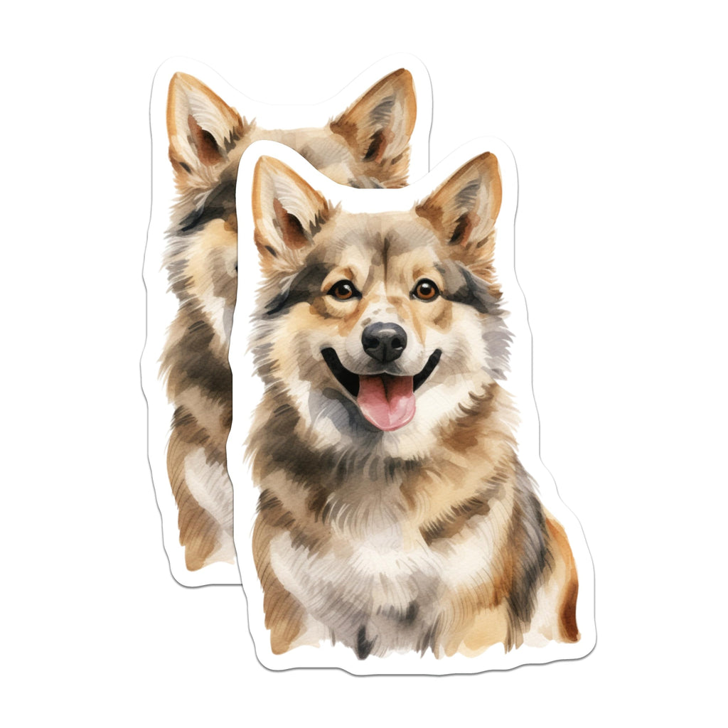 (2 Pack) Shiba Inu Magnets - Watercolor Dog Art - Pet Lover Fridge Decor - 5 Inches On Longest Side - Thick Durable Magnet - Made in USA - MAG29694