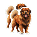 (2 Pack) Tibetan Mastiff Magnets - Loyal Companion Canine Art - Dog Lover Home Decor - 5 Inches On Longest Side - Thick Durable Magnet - Made in USA - MAG25923