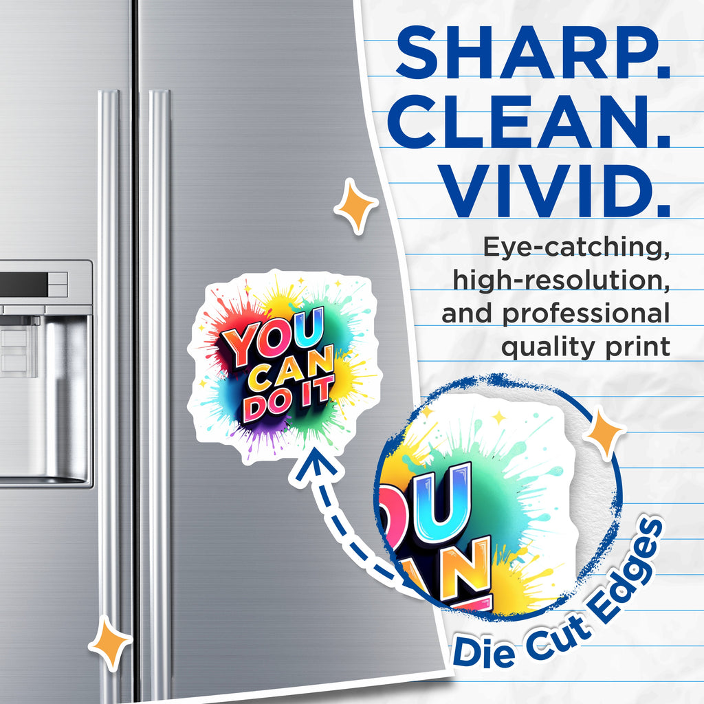 (2 Pack) Motivational Affirmation Magnets - Positive Quote Decor - Encouragement Statement for Fridge - 5 Inches On Longest Side - Thick Durable Magnet - Made in USA - MAG37543