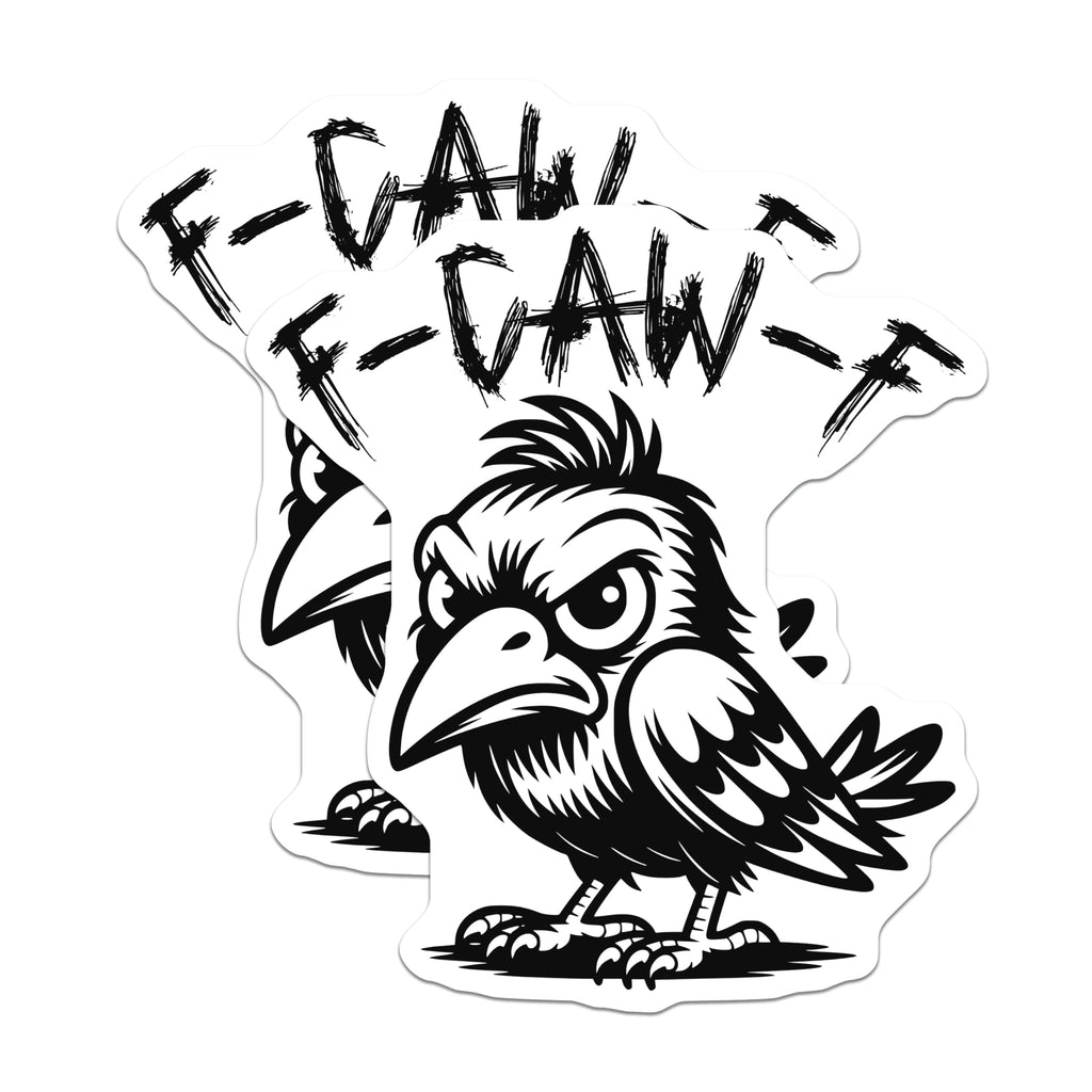 (2 Pack) Grumpy Crow Magnets - Funny Bird Decor - Raven Fridge Magnets - 5" On Longest Side - Premium Magnet - for Cars, Refrigerators, Toolboxes, Lockers - Made in USA - MAG16322