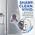 (2 Pack) Funny Hippo Magnets - No Idea What I'm Doing Magnets - Humorous Animal Magnets - Cute Hippo - 5" On Longest Side - for Cars, Fridges, Toolboxes - Made in USA - MAG4376