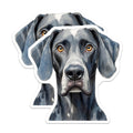 (2 Pack) Weimaraner Dog Magnets - Funny Dog Portrait - Fridge Decor Gift - 5" On Longest Side - Premium Magnet - for Cars, Refrigerators, Toolboxes, Lockers - Made in USA - MAG15636