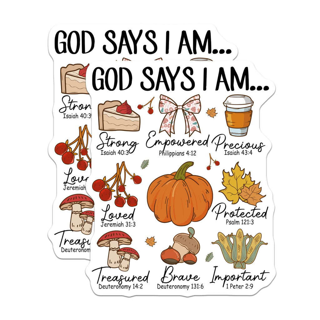 (2 Pack) Christian Affirmation Magnets - Inspirational Fall Decor - Faith Based Kitchen Magnets - 5 Inches On Longest Side - Thick Durable Magnet - Made in USA - MAG26290