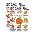 (2 Pack) Christian Affirmation Magnets - Inspirational Fall Decor - Faith Based Kitchen Magnets - 5 Inches On Longest Side - Thick Durable Magnet - Made in USA - MAG26290