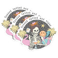 (3 Pack) Tanned Tatted Tipsy Decals - Summer Vibes - Skeleton Beach Decals- 3 Inches On Longest Side - Easy Peel & Apply - Made in USA - 3MCS5983