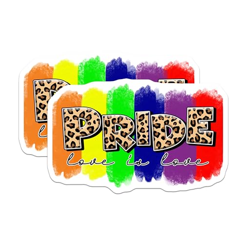 (2 Pack) Pride Love is Love Magnets - LGBTQ Rainbow Pride - 5" On Longest Side - for Cars, Fridges, Toolboxes - Made in USA - MAG8269