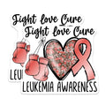 (2 Pack) Leukemia Awareness Magnets - Fight Love Cure - Heart Ribbon Boxing Gloves - 5" On Longest Side - for Cars, Fridges, Toolboxes - Made in USA - MAG4284