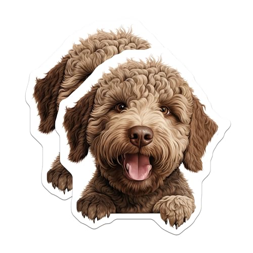 (2 Pack) Dog Lover Gifts Magnet - Refrigerator Decoration - 5" On Longest Side - Sticks to Smooth Flat Surfaces - Made in USA - MAG10212