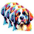 (3 Pack) Bernese Mountain Dog Decals - Colorful Dog Stickers - Laptop Decals - 3 Inches On Longest Side - Easy Peel & Apply - Made in USA - 3MCS0812