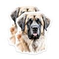 (2 Pack) Mastiff Dog Magnets - Watercolor Dog Art - Pet Lover Home Decor - 5 Inches On Longest Side - Thick Durable Magnet - Made in USA - MAG30493