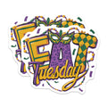 (2 Pack) Mardi Gras Magnets - Eat Tuesday - Party Magnets - 5" On Longest Side - Premium Magnet - for Cars, Refrigerators, Toolboxes, Lockers - Made in USA - MAG15469