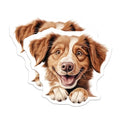 (2 Pack) Puppy Fridge Decor Magnet - 5" On Longest Side - Sticks to Smooth Flat Surfaces - Made in USA - MAG10239