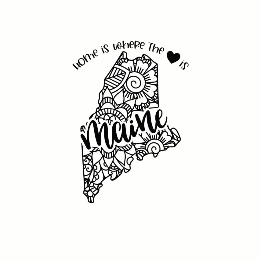 (3 Pack) Maine Decals - Home State - Laptop Stickers - 3 Inches On Longest Side - Easy Peel & Apply - Made in USA - 3MCS7828
