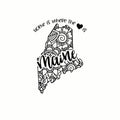 (3 Pack) Maine Decals - Home State - Laptop Stickers - 3 Inches On Longest Side - Easy Peel & Apply - Made in USA - 3MCS7828