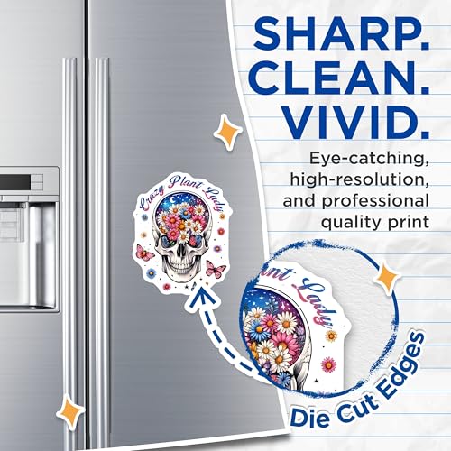 (2 Pack) Crazy Plant Lady Magnets - Skull Flowers - Butterfly Decor - Unique Floral Skull Design - 5" On Longest Side - for Cars, Fridges, Toolboxes - Made in USA - MAG7375