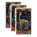 (3 Pack) Giraffe Skeleton Decals - Floral Anatomy - Cosmic Art Decals - 3 Inches On Longest Side - Easy Peel & Apply - Made in USA - 3MCS2452