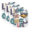 (3 Pack) Duck Life Decals - Quack Life Sticker - Laptop Decal - 3 Inches On Longest Side - Easy Peel & Apply - Made in USA - 3MCS7258