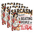 (3 Pack) Sarcasm Decals - Funny Saying - Retro Housewife - Laptop Decal - 3 Inches On Longest Side - Easy Peel & Apply - Made in USA - 3MCS4470