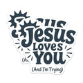 (2 Pack) Jesus Loves You Magnets - Inspirational Quote - Christian Decor - Bible Verse - 5" On Longest Side - for Cars, Fridges, Toolboxes - Made in USA - MAG6756
