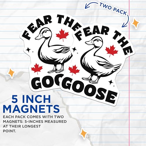 (2 Pack) Funny Animal Decor Magnet - 5" On Longest Side - Sticks to Smooth Flat Surfaces - Made in USA - MAG9980