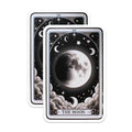 (2 Pack) The Moon Tarot Card Magnets - Celestial Witchy Decor - Mystical Spiritual Art - Lunar Astrological Symbolism - 5 Inches On Longest Side - Thick Durable Magnet - Made in USA - MAG20755