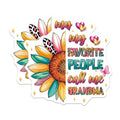 (2 Pack) Grandma Sunflower Stickers - 5" On Longest Side - Sticks to Smooth Flat Surfaces - Made in USA - BMCS8460 - BMCS8460