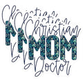 (3 Pack) Christian Mom Doctor Decals - Floral Mom Decal - Tropical Flower Stickers - 3 Inches On Longest Side - Easy Peel & Apply - Made in USA - 3MCS8102
