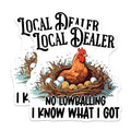 (2 Pack) No Lowballing Magnet - I Know What Got - Humorous Chicken Decor - Egg Lover's Sticker - 5" On Longest Side - Sticks to Smooth Flat Surfaces - Made in USA - MAG9952
