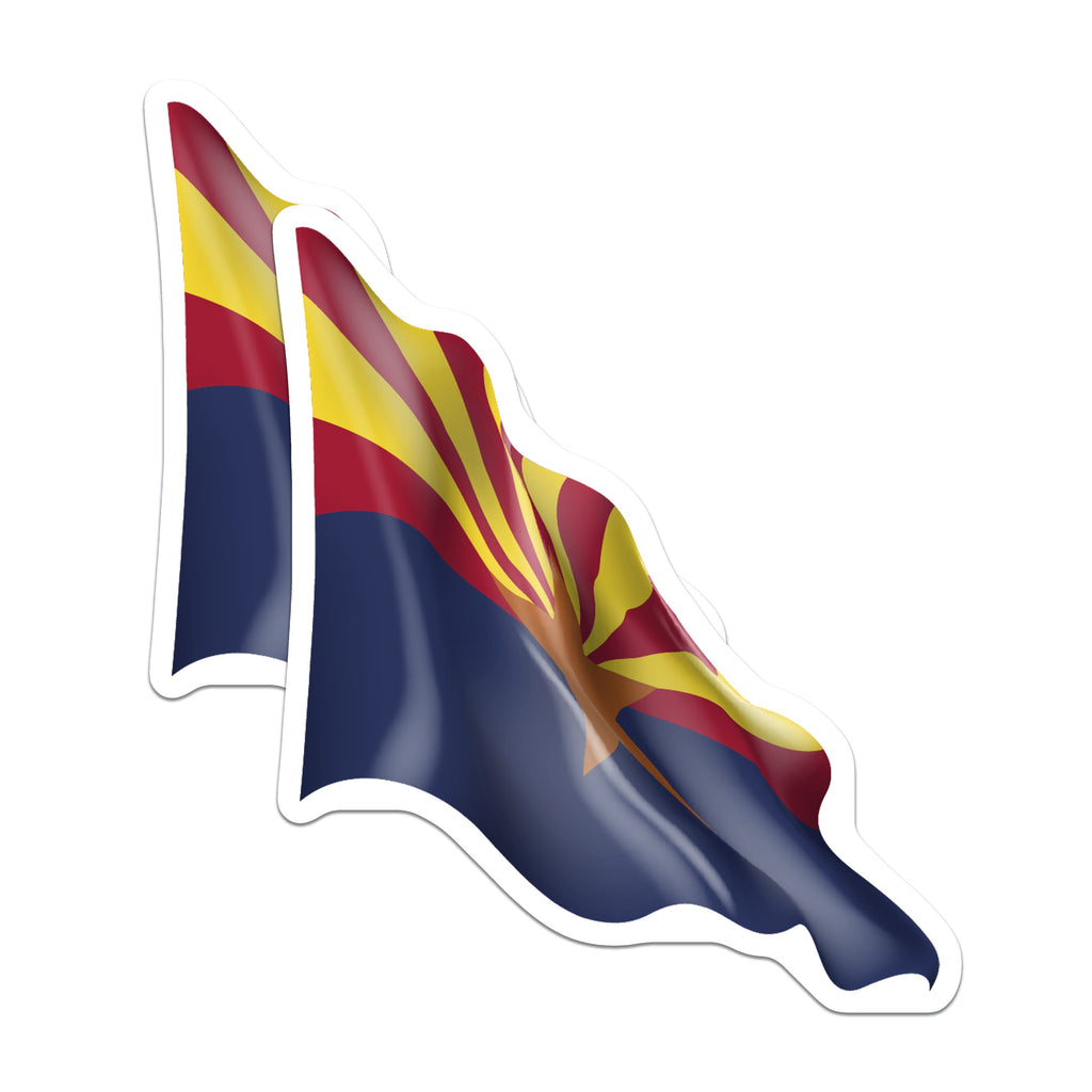 (2 Pack) Arizona Flag Magnets - AZ State Pride Decor - Grand Canyon State Souvenir - Southwest Travel Lover - 5 Inches On Longest Side - Thick Durable Magnet - Made in USA - MAG39914