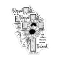 (2 Pack) Christian Magnets - Sunflower Cross - Religious Decor-Blessed are Those Magnets - 5" On Longest Side - Premium Magnet - for Cars, Refrigerators, Toolboxes, Lockers - Made in USA - MAG14476