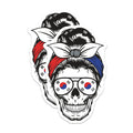 (2 Pack) Republic of Korea Skull Magnets - Korean Flag Magnet - Patriotic Magnets - 5" On Longest Side - Premium Magnet - for Cars, Refrigerators, Toolboxes, Lockers - Made in USA - MAG18940