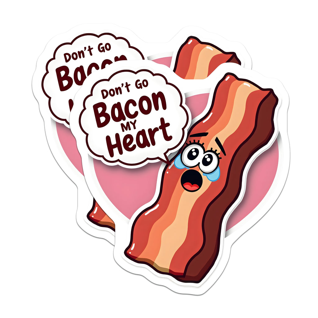 (2 Pack) Funny Bacon Magnets - Punny Food Refrigerator - Valentine's Humor Kitchen - 5 Inches On Longest Side - Thick Durable Magnet - Made in USA - MAG38961