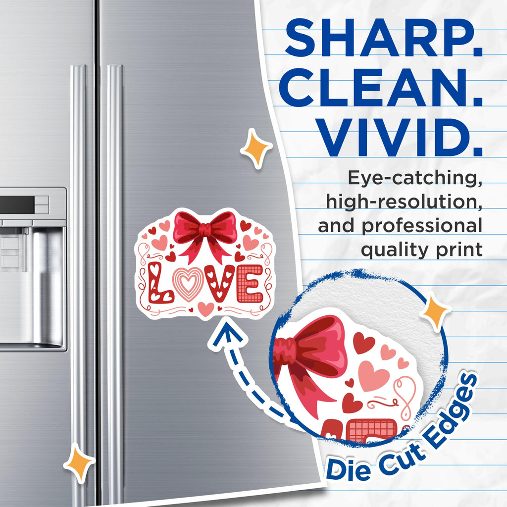 (2 Pack) Love Magnets - Heart Magnets - Valentine's Day Magnets - 5" On Longest Side - Premium Magnet - for Cars, Refrigerators, Toolboxes, Lockers - Made in USA - MAG15495