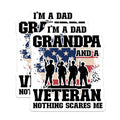 (2 Pack) Veteran Grandpa Stickers - Dad - Patriotic - Military - Family - 5" On Longest Side - Sticks to Smooth Flat Surfaces - Made in USA - BMCS5709