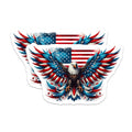 (2 Pack) Eagle Magnets - American Flag Decor - Patriotic Fridge Magnets - 5" On Longest Side - Premium Magnet - for Cars, Refrigerators, Toolboxes, Lockers - Made in USA - MAG16445