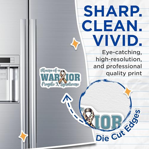 (2 Pack) Mama of a Warrior Magnets - Medical Support Decor - 5" On Longest Side - for Cars, Fridges, Toolboxes - Made in USA - MAG821