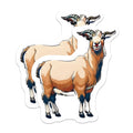 (2 Pack) Happy Goat Magnets - Farm Animal Decor - Smiling Critter Refrigerator Art - 5 Inches On Longest Side - Thick Durable Magnet - Made in USA - MAG21249