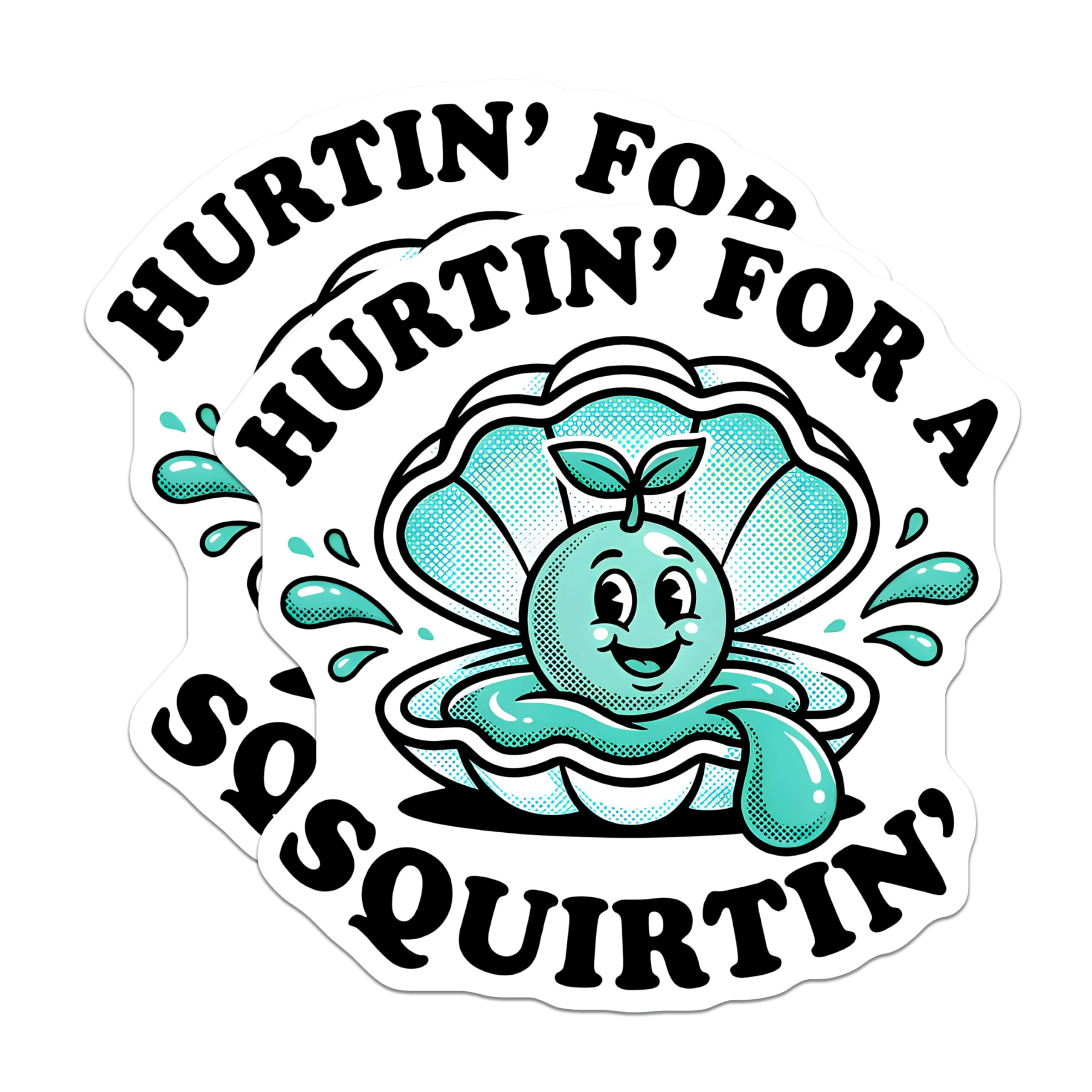 (2 Pack) Hurtin for A Squirtin Magnets - Funny Slogan - Raunchy Humor Fridge Magnets - 5" On Longest Side - Premium Magnet - for Cars, Refrigerators, Toolboxes, Lockers - Made in USA - MAG15118