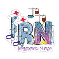(2 Pack) RN Registered Nurse Stickers - Nurse Appreciation - 5" On Longest Side - Sticks to Smooth Flat Surfaces - Made in USA - BMCS9200 - BMCS9200