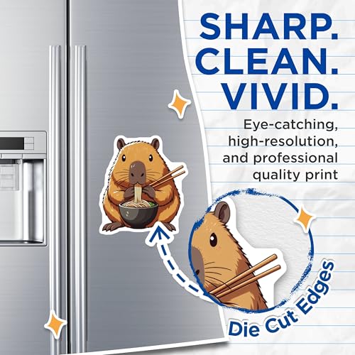 (2 Pack) Adorable Kitchen Decor Magnet - 5" On Longest Side - Sticks to Smooth Flat Surfaces - Made in USA - MAG9908