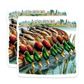(2 Pack) Keep Your Ducks in A Row Magnets - Mallard Wildlife Art - Humorous Organizational Kitchen Refrigerator Locker Decor - 5 Inches On Longest Side - Thick Durable Magnet - Made in USA - MAG19508